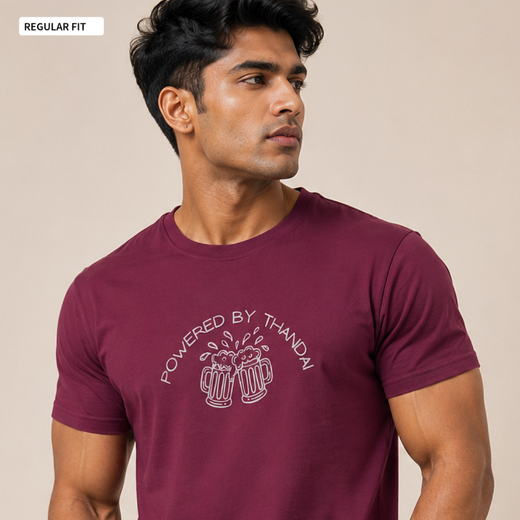 Powered By Thandai - Round Neck Tee | Unisex Fit