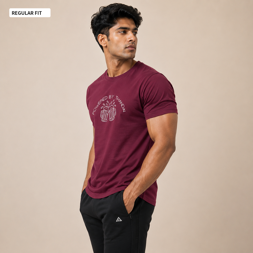 Powered By Thandai - Round Neck Tee | Unisex Fit