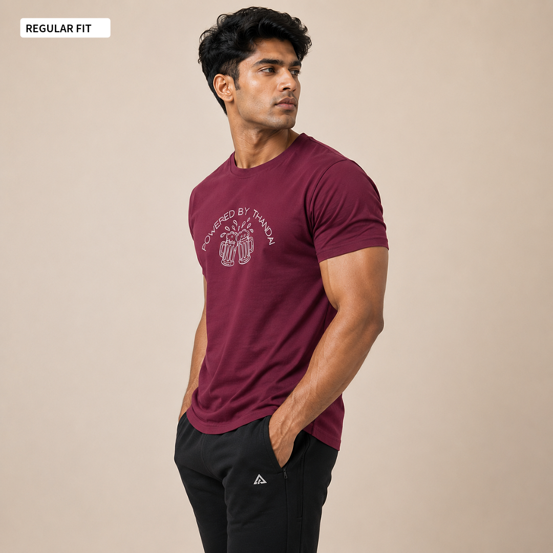 Powered By Thandai - Round Neck Tee | Unisex Fit