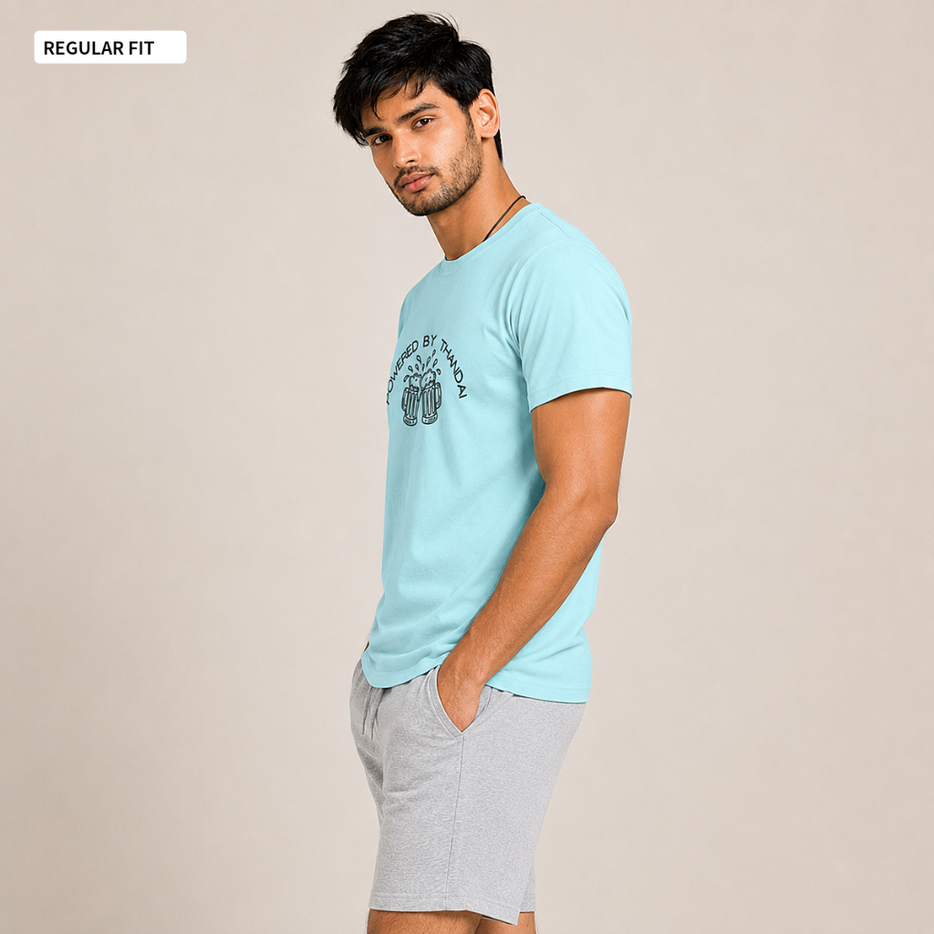 Powered By Thandai - Round Neck Tee | Unisex Fit