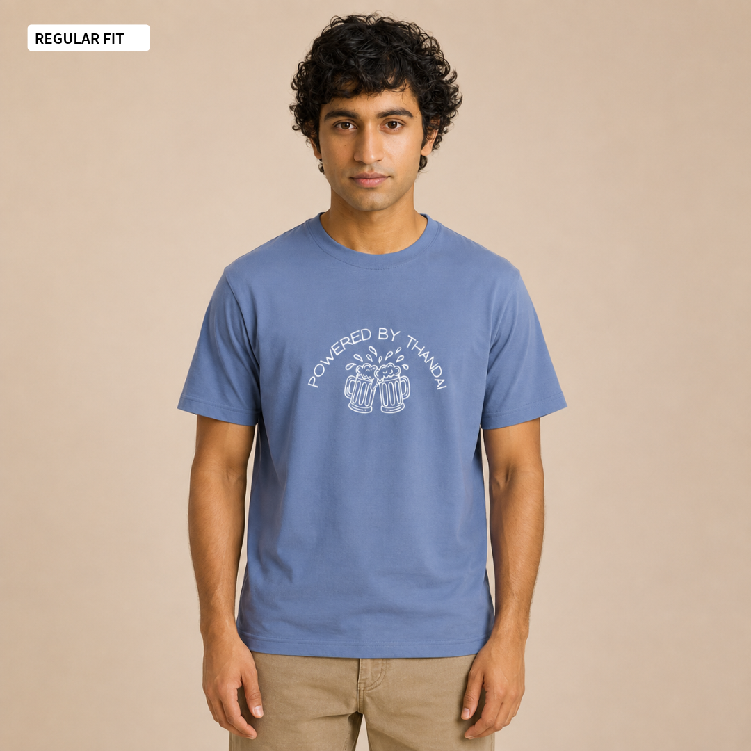Powered By Thandai - Round Neck Tee | Unisex Fit