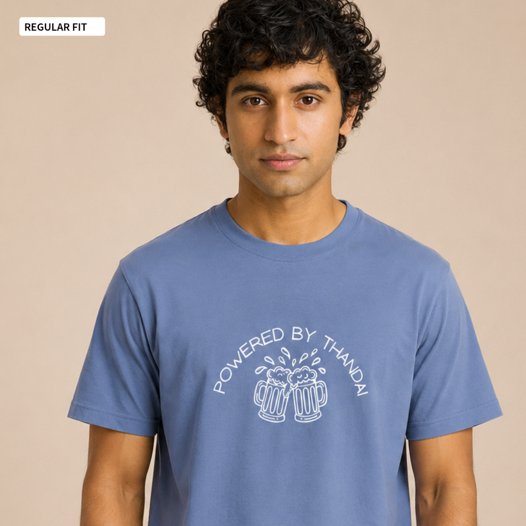 Powered By Thandai - Round Neck Tee | Unisex Fit
