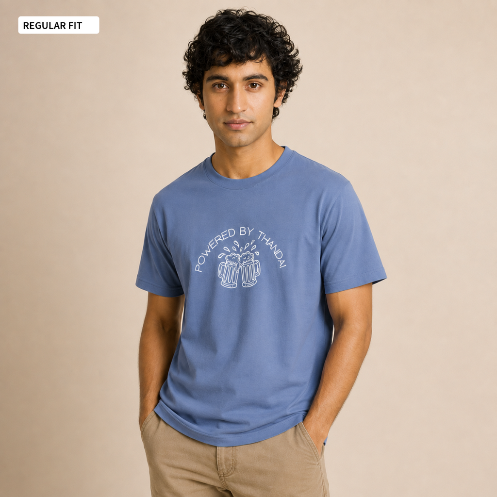 Powered By Thandai - Round Neck Tee | Unisex Fit