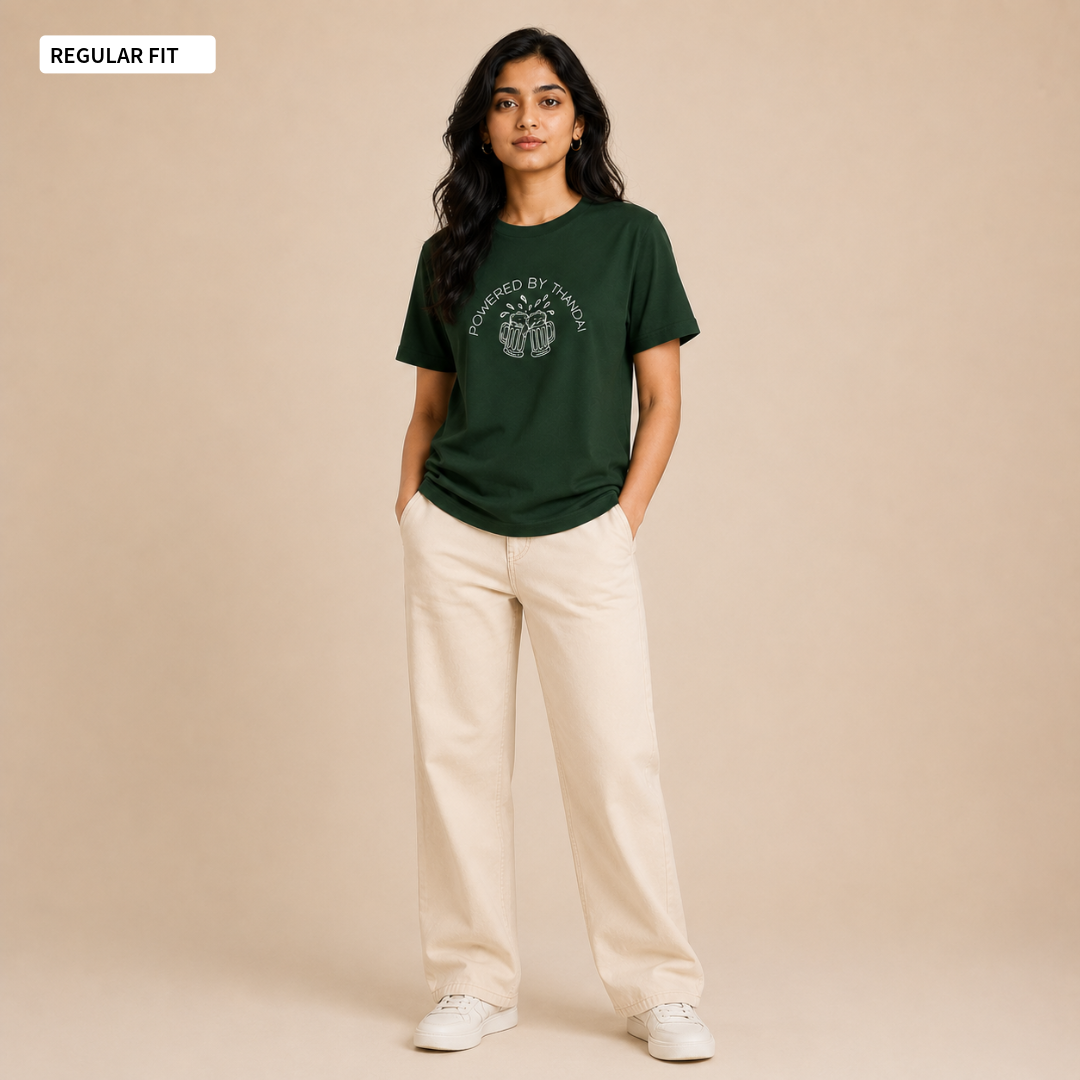 Powered By Thandai - Round Neck Tee | Unisex Fit