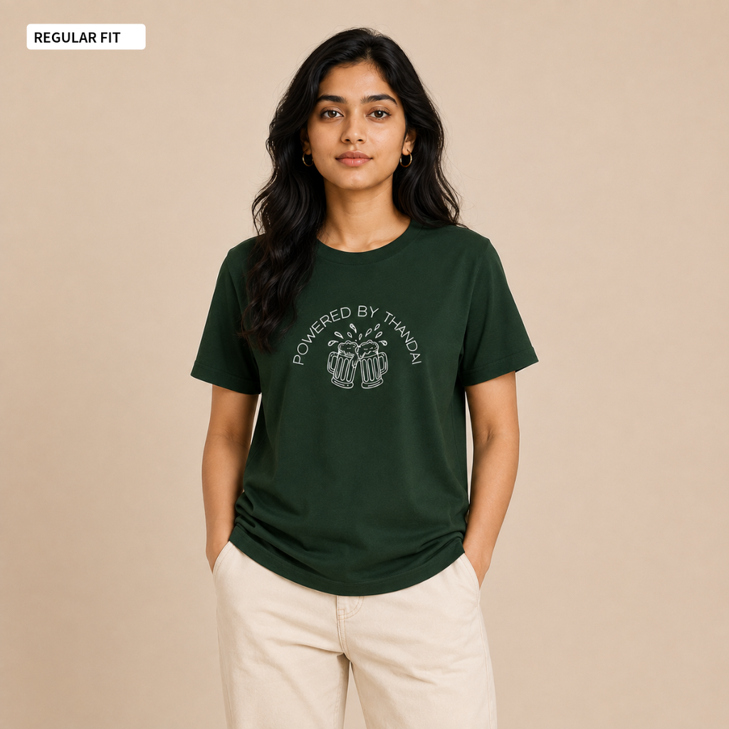 Powered By Thandai - Round Neck Tee | Unisex Fit
