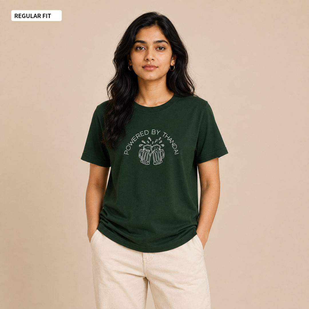Powered By Thandai - Round Neck Tee | Unisex Fit