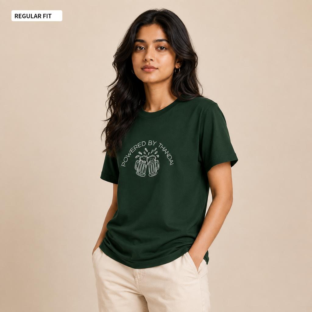 Powered By Thandai - Round Neck Tee | Unisex Fit