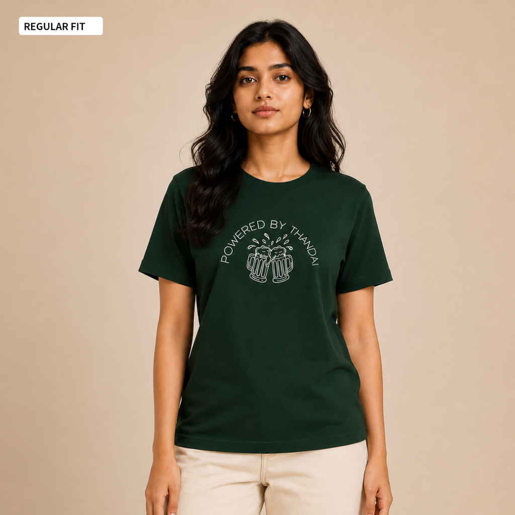Powered By Thandai - Round Neck Tee | Unisex Fit