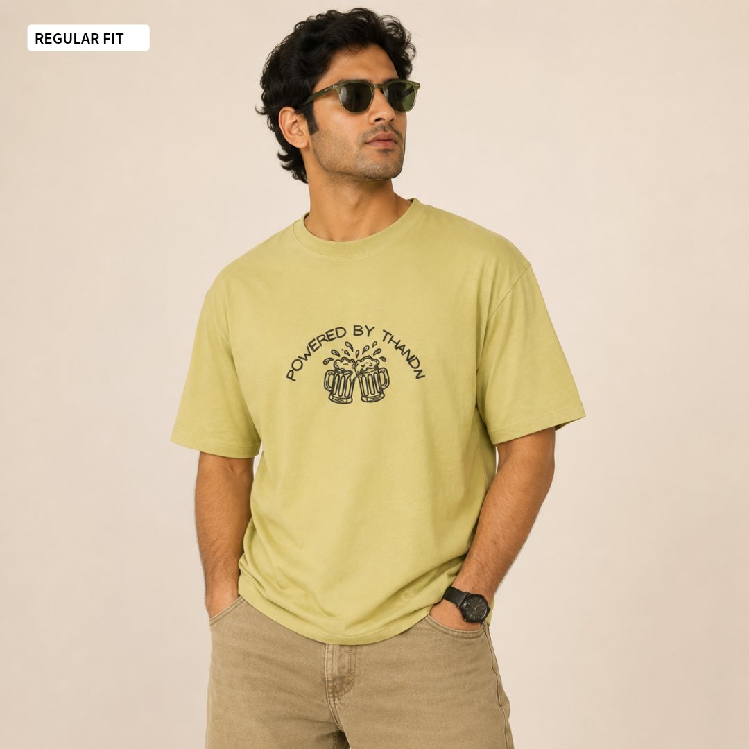 Powered By Thandai - Round Neck Tee | Unisex Fit