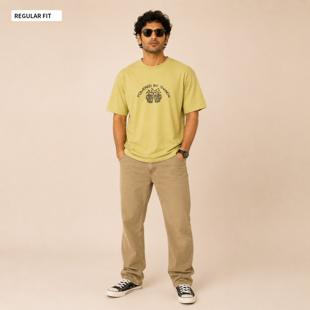 Powered By Thandai - Round Neck Tee | Unisex Fit