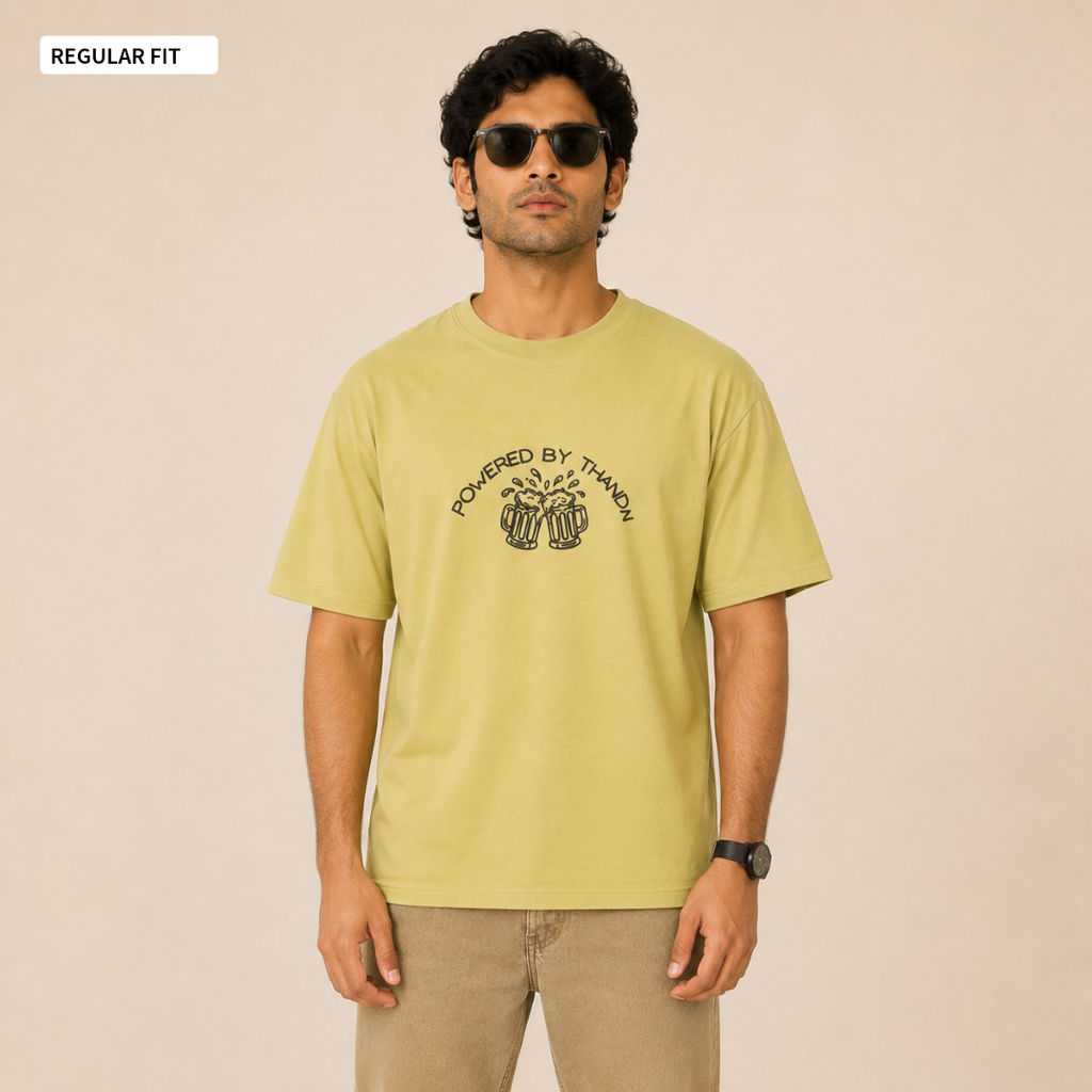 Powered By Thandai - Round Neck Tee | Unisex Fit