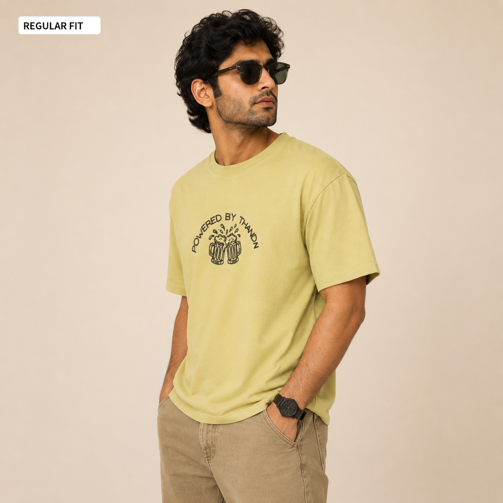 Powered By Thandai - Round Neck Tee | Unisex Fit