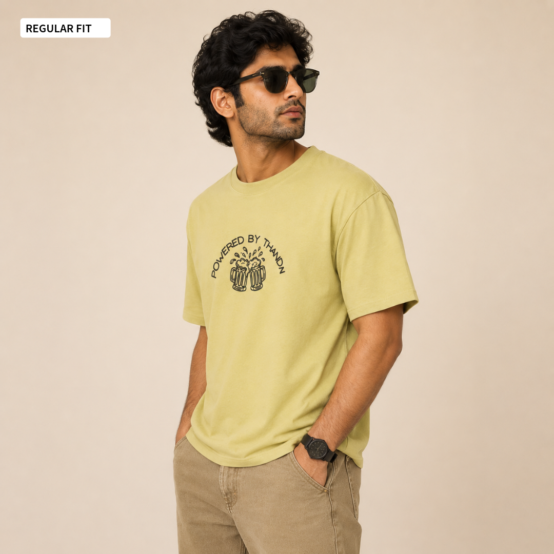 Powered By Thandai - Round Neck Tee | Unisex Fit