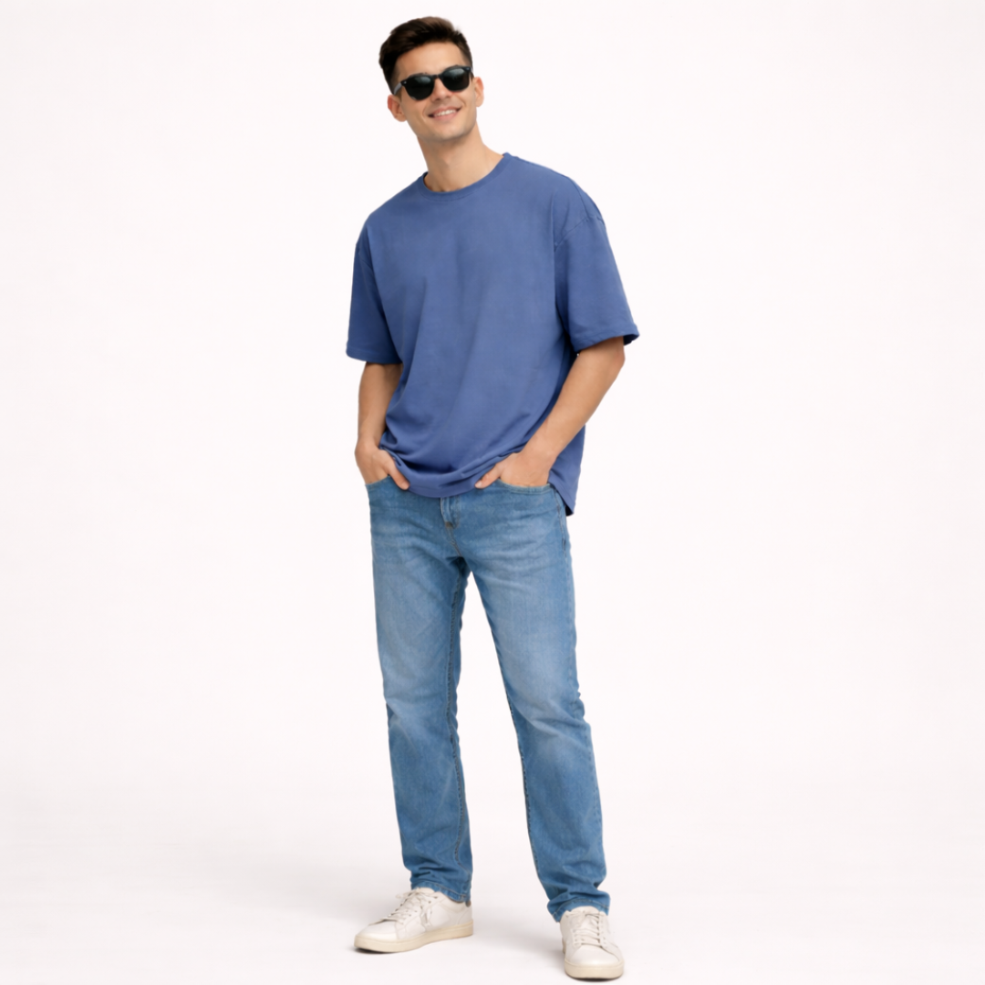The Solid Lounger - Oversized Tee | Unisex Fit | Solid Colours