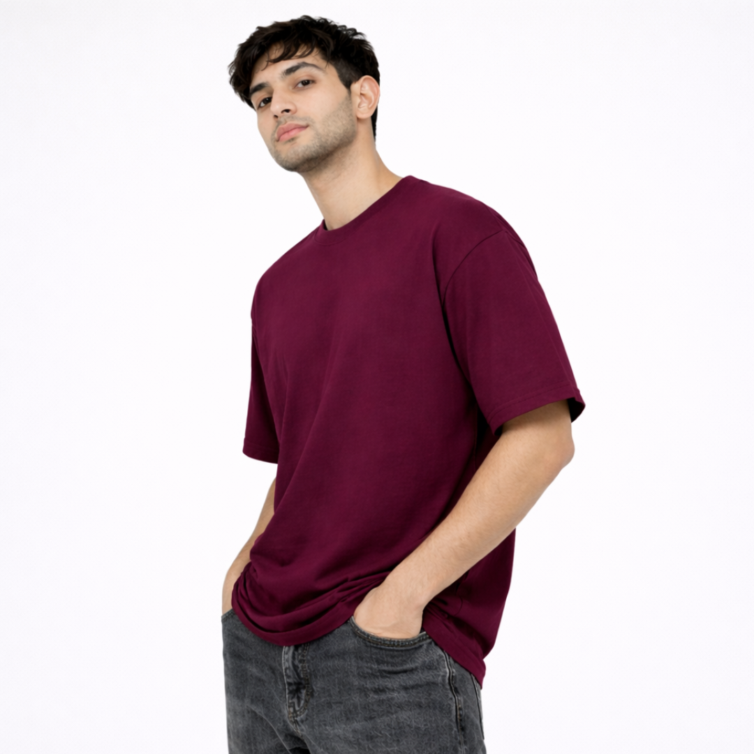 The Solid Lounger - Oversized Tee | Unisex Fit | Solid Colours