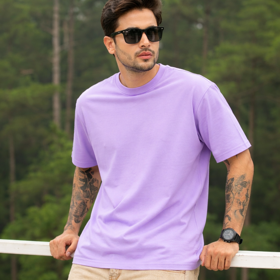The Solid Lounger - Oversized Tee | Unisex Fit | Solid Colours