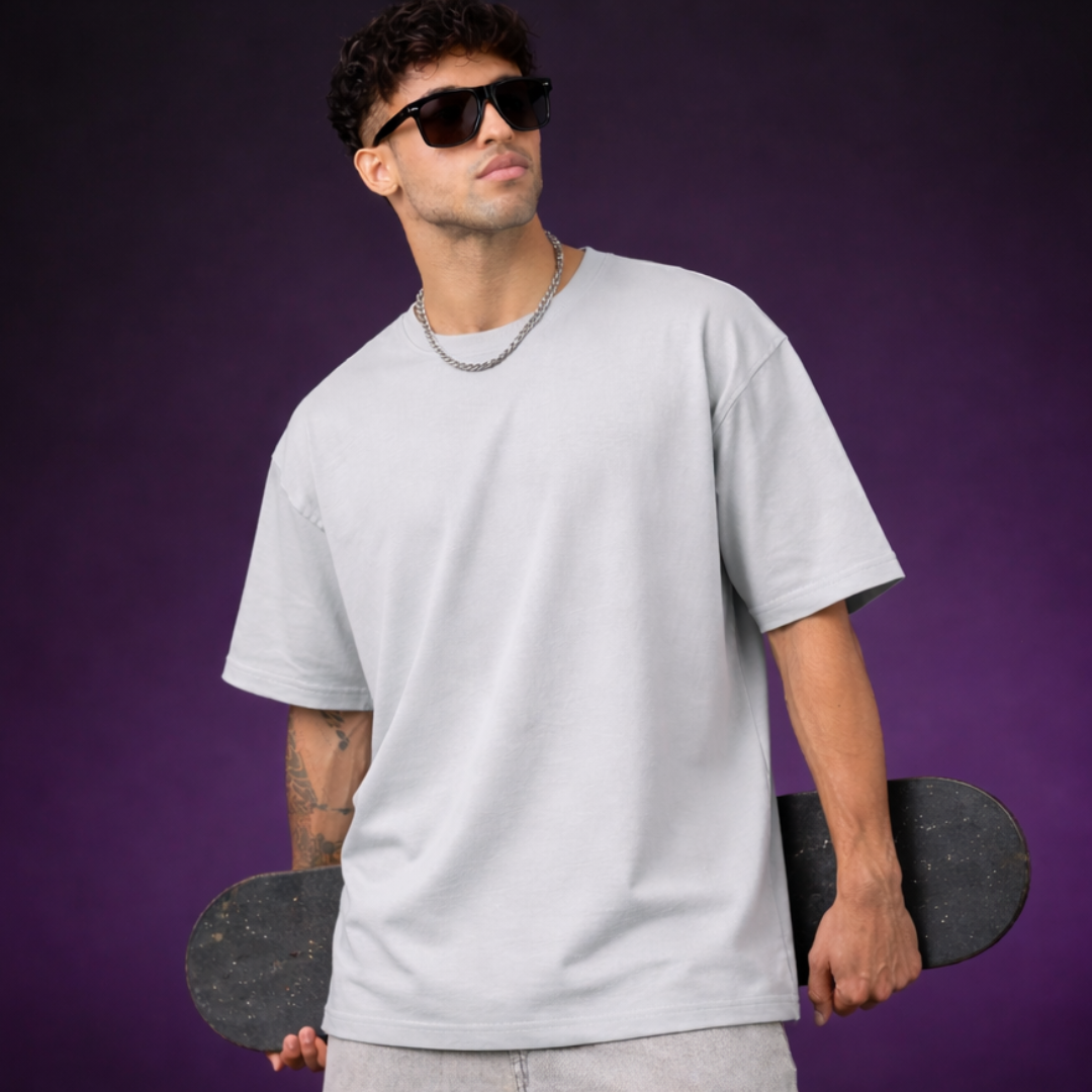 The Solid Lounger - Oversized Tee | Unisex Fit | Solid Colours