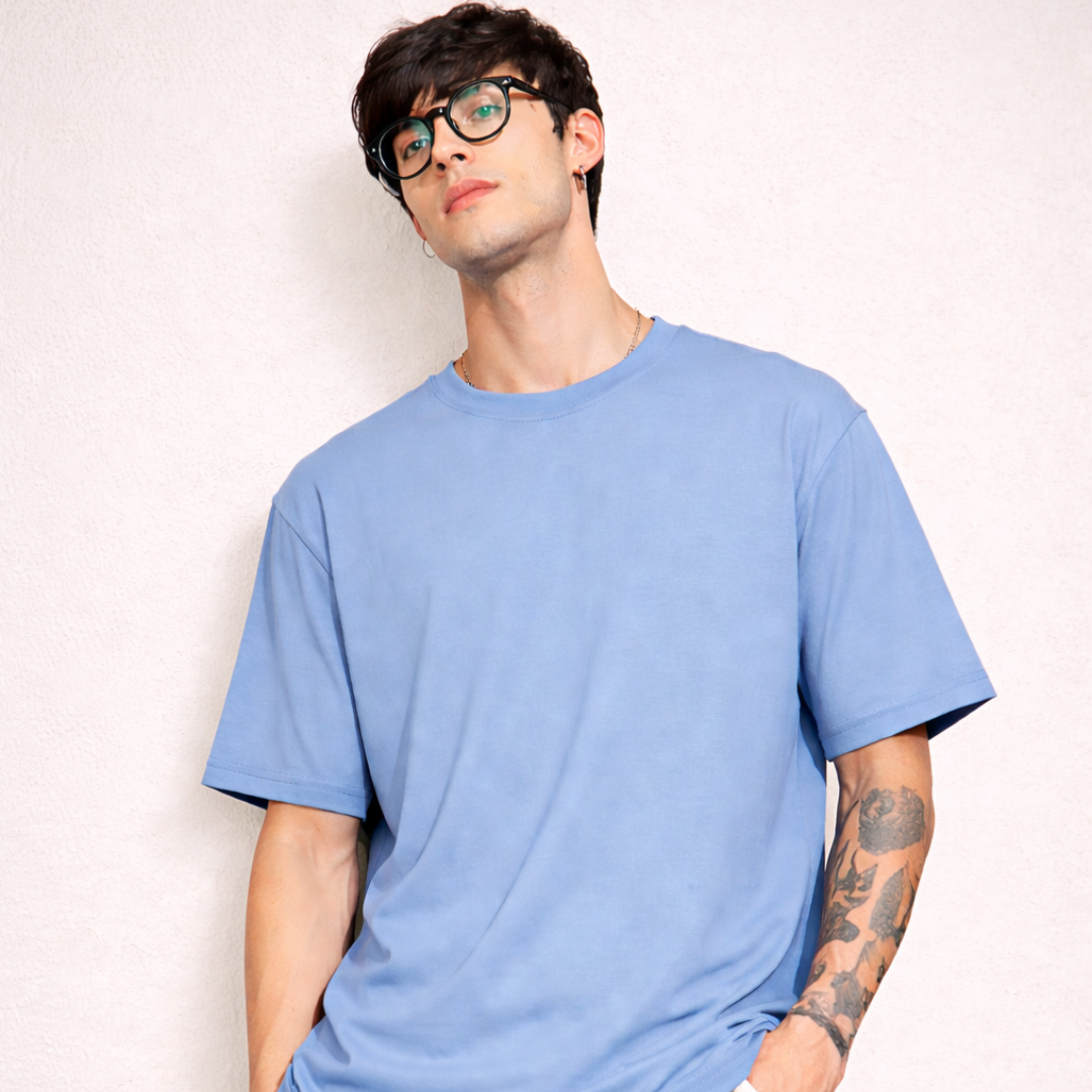 The Solid Lounger - Oversized Tee | Unisex Fit | Solid Colours