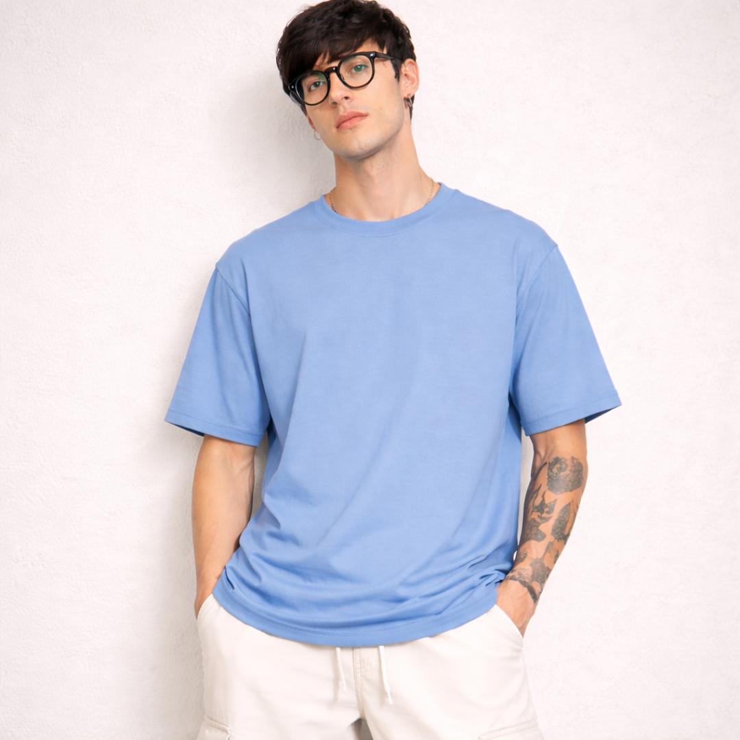 The Solid Lounger - Oversized Tee | Unisex Fit | Solid Colours