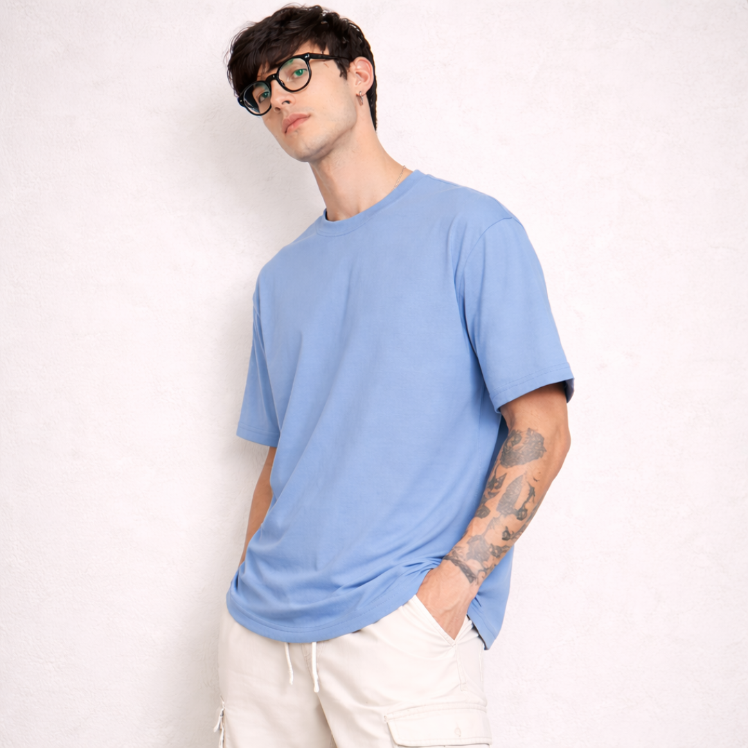 The Solid Lounger - Oversized Tee | Unisex Fit | Solid Colours