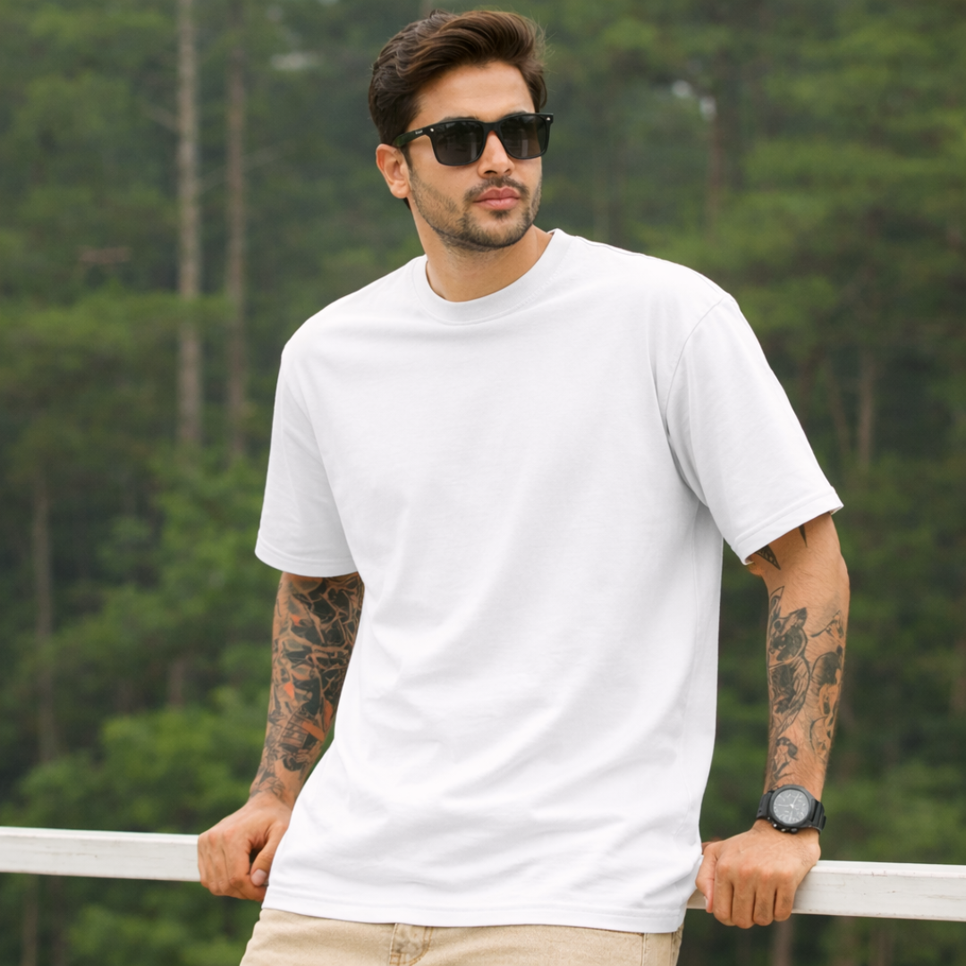 The Solid Lounger - Oversized Tee | Unisex Fit | Solid Colours