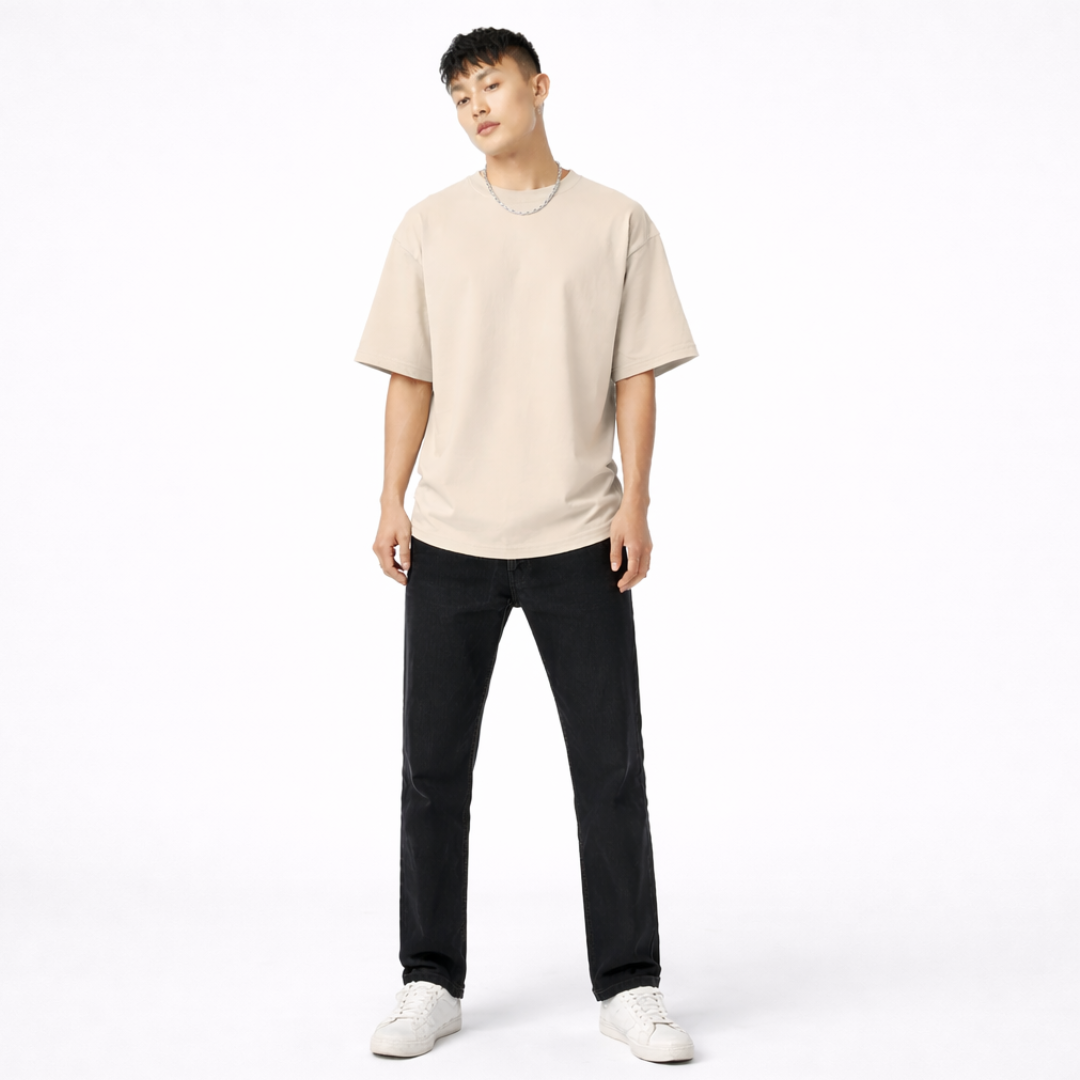 The Solid Lounger - Oversized Tee | Unisex Fit | Solid Colours