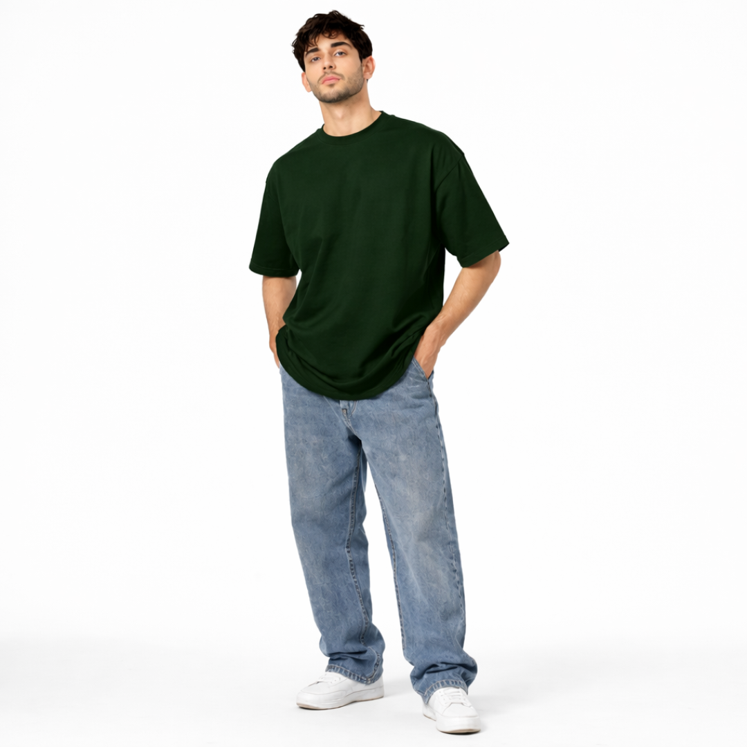 The Solid Lounger - Oversized Tee | Unisex Fit | Solid Colours