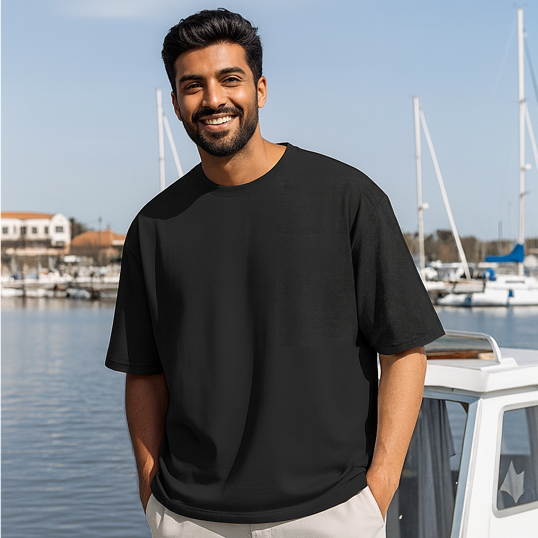 The Solid Lounger - Oversized Tee | Unisex Fit | Solid Colours