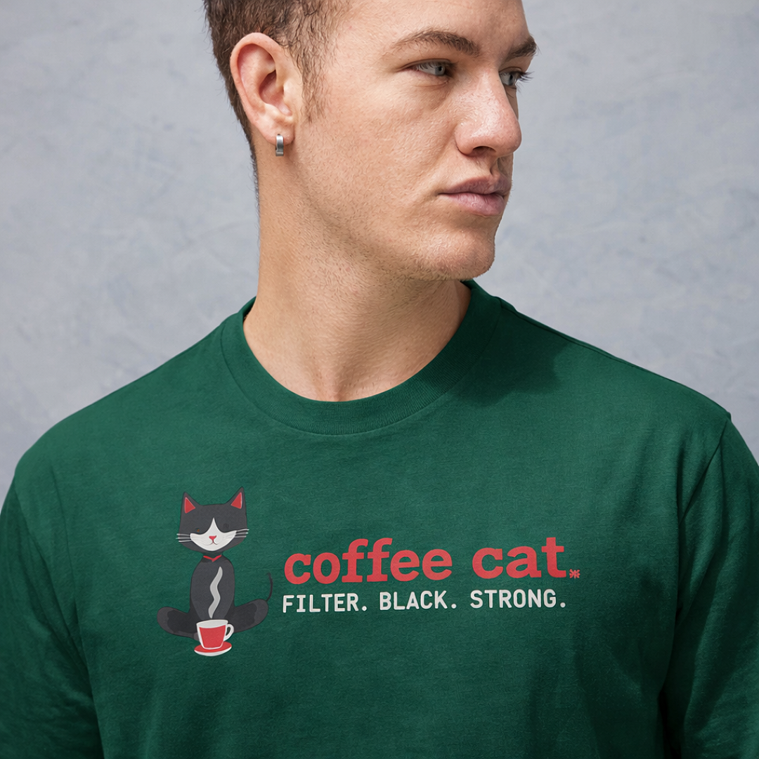 Coffee Cat - Oversized Tee | Unisex Fit