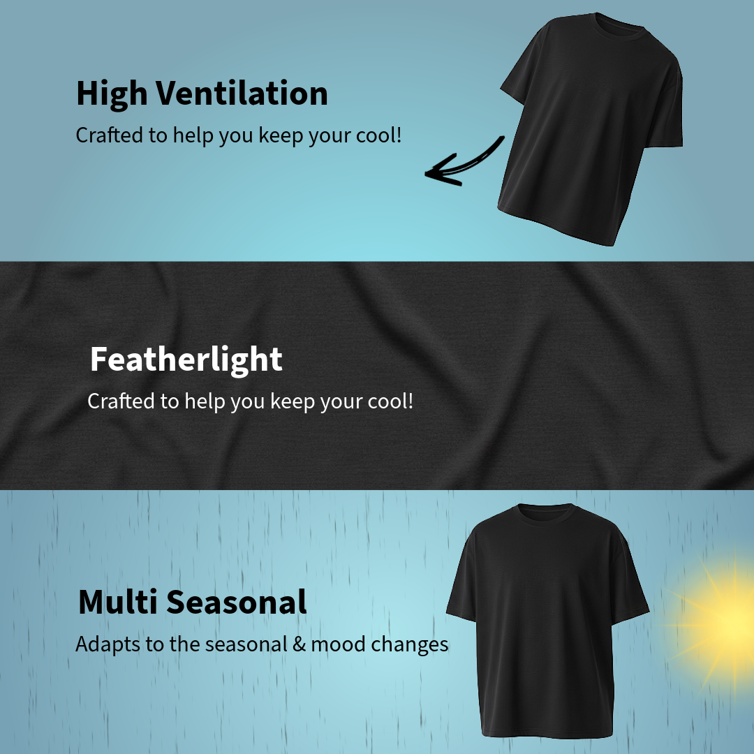 The All-Rounder - Round Neck Tee | Unisex Fit | Dark Solids