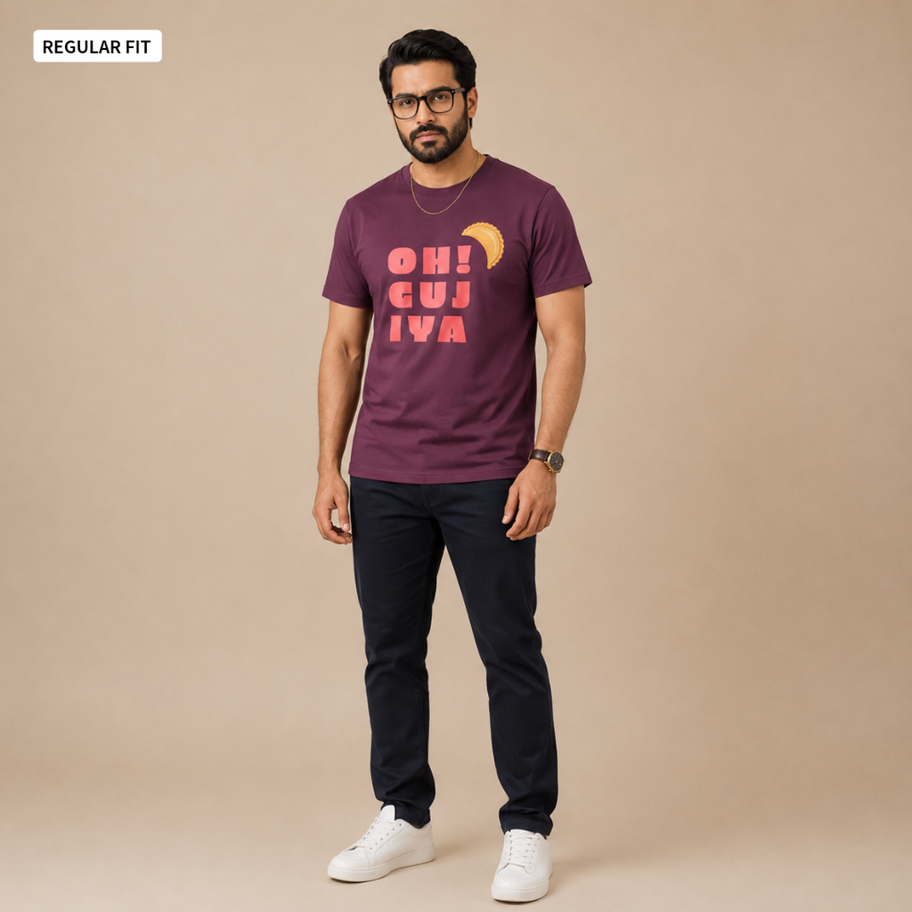 Oh! Gujiya - Round Neck Tee | Unisex Fit