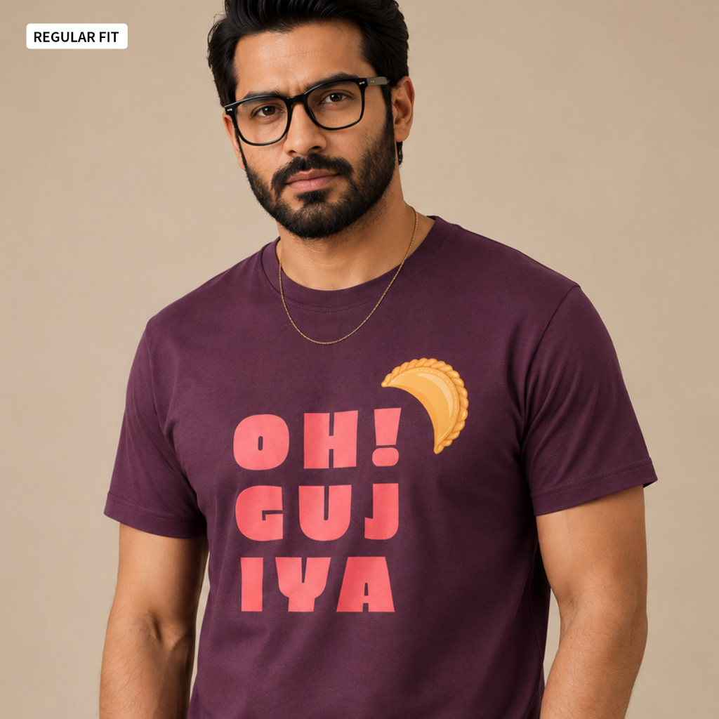 Oh! Gujiya - Round Neck Tee | Unisex Fit