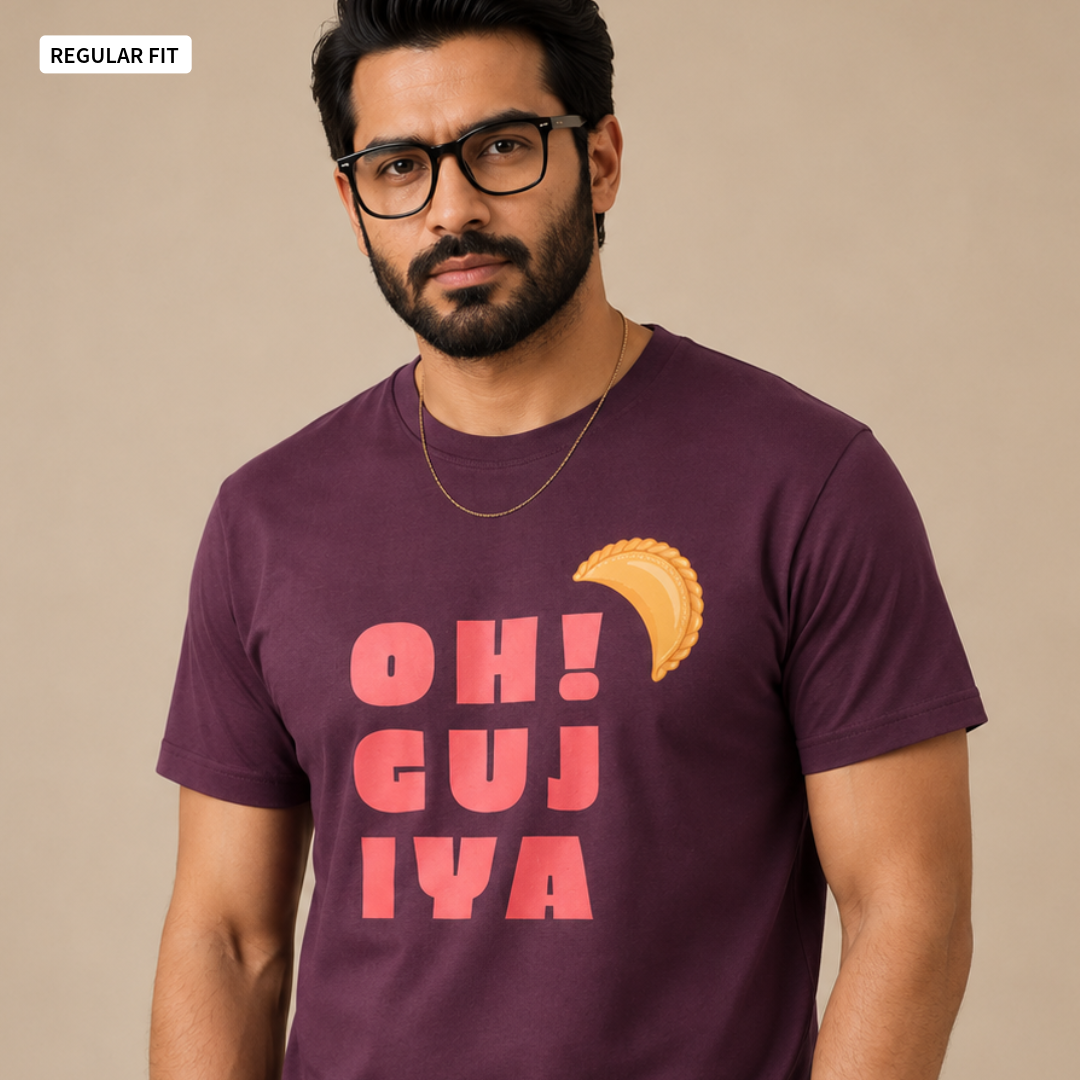 Oh! Gujiya - Round Neck Tee | Unisex Fit
