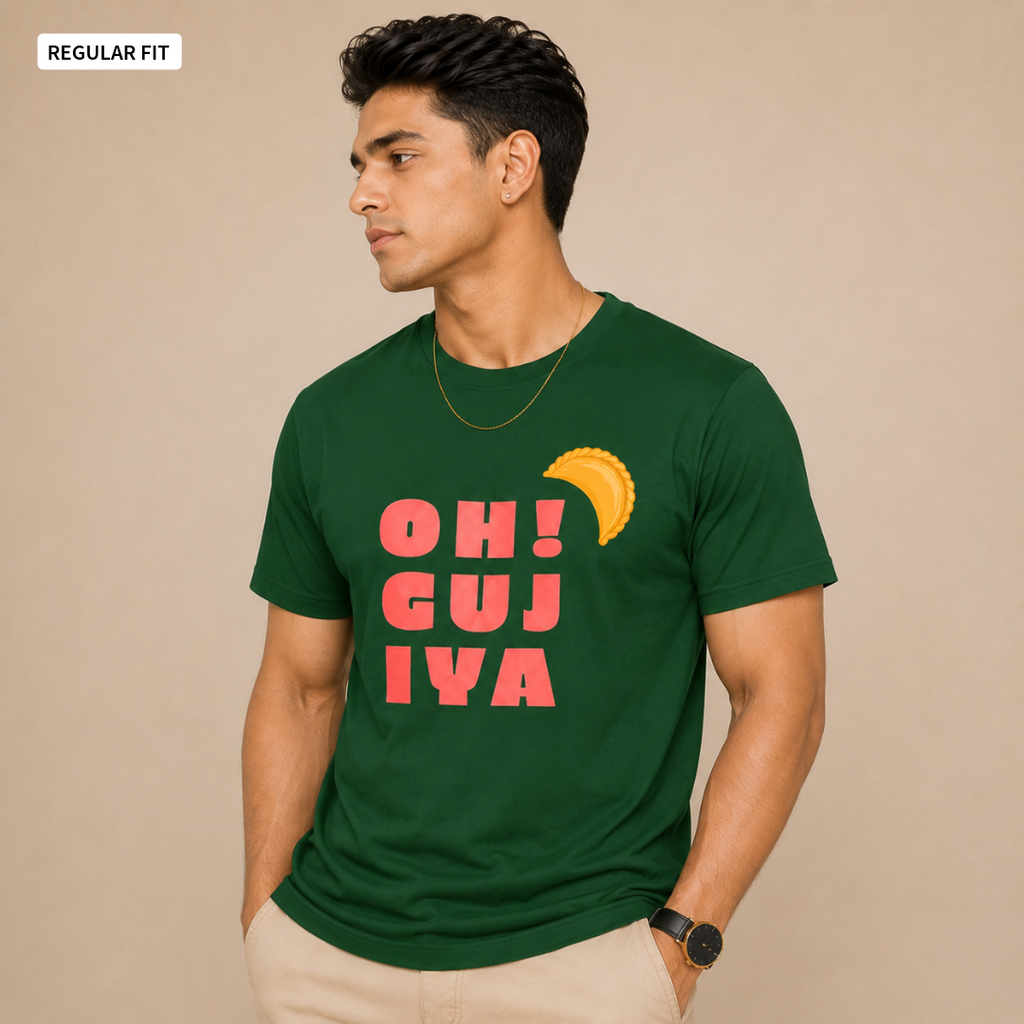 Oh! Gujiya - Round Neck Tee | Unisex Fit