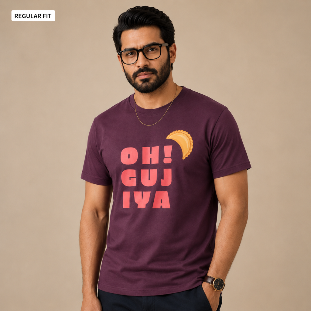 Oh! Gujiya - Round Neck Tee | Unisex Fit