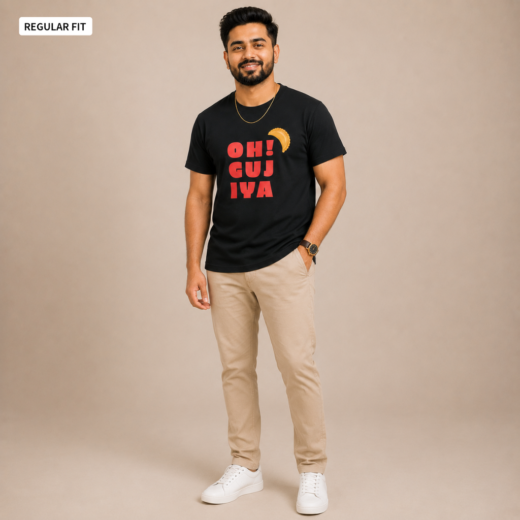 Oh! Gujiya - Round Neck Tee | Unisex Fit