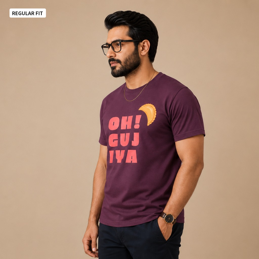 Oh! Gujiya - Round Neck Tee | Unisex Fit