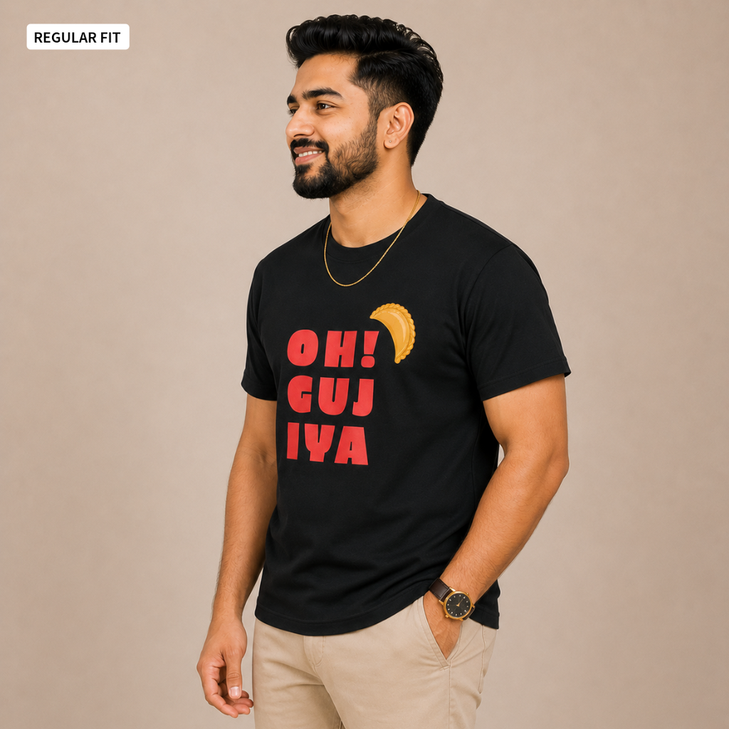 Oh! Gujiya - Round Neck Tee | Unisex Fit