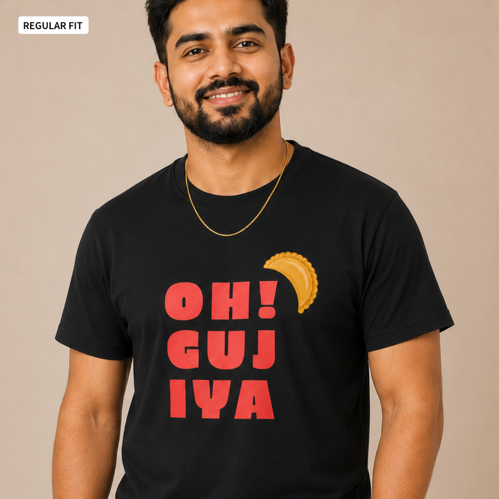 Oh! Gujiya - Round Neck Tee | Unisex Fit