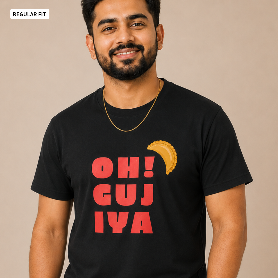 Oh! Gujiya - Round Neck Tee | Unisex Fit