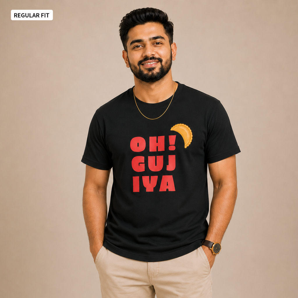 Oh! Gujiya - Round Neck Tee | Unisex Fit