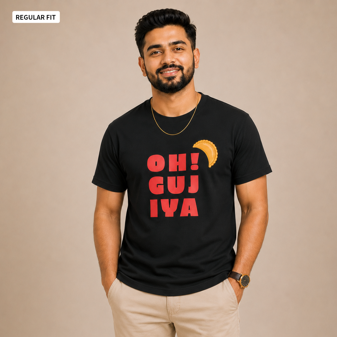 Oh! Gujiya - Round Neck Tee | Unisex Fit