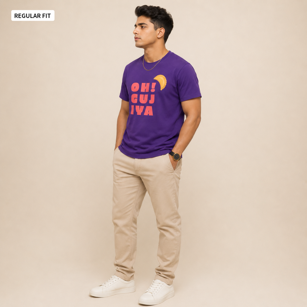 Oh! Gujiya - Round Neck Tee | Unisex Fit