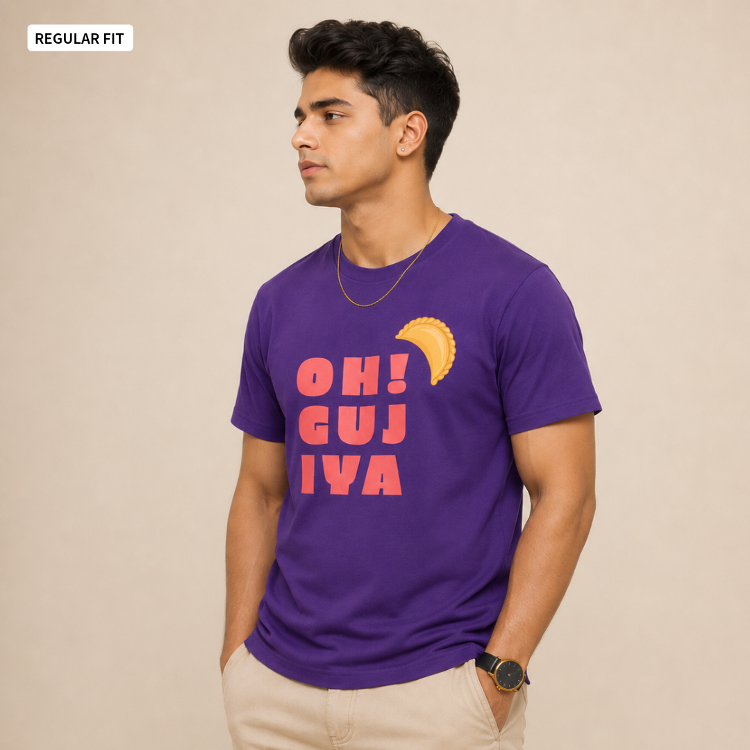 Oh! Gujiya - Round Neck Tee | Unisex Fit