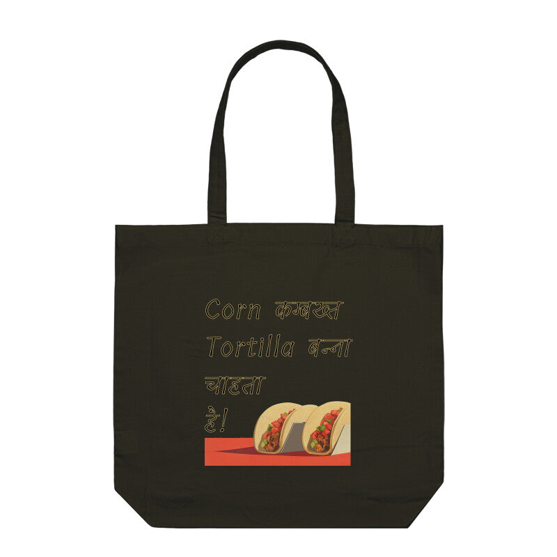 Tortilla - Tote Bag Black With Zipper