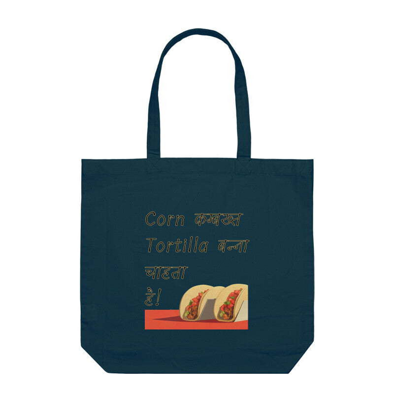 Tortilla - Tote Bag Navy Blue With Zipper
