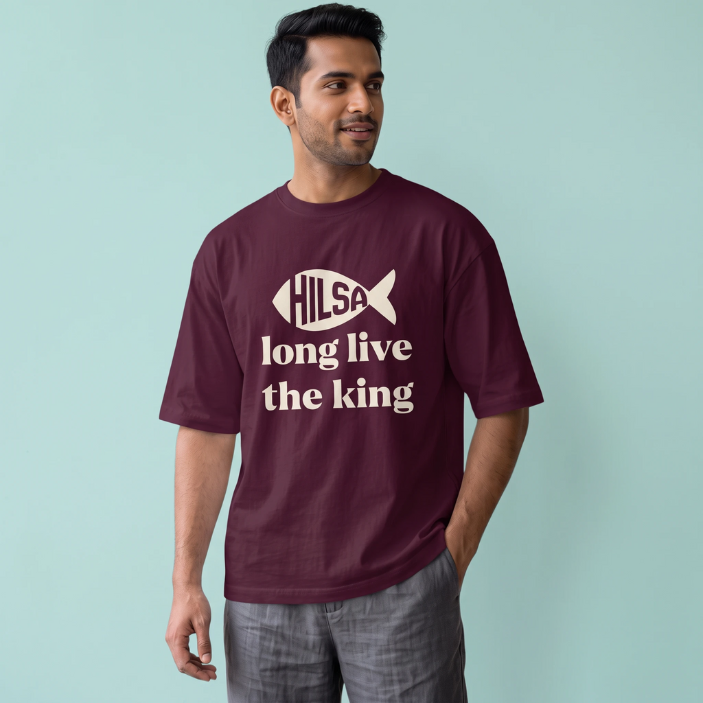 Long Live King Hilsa - Oversized Tee | Unisex Fit