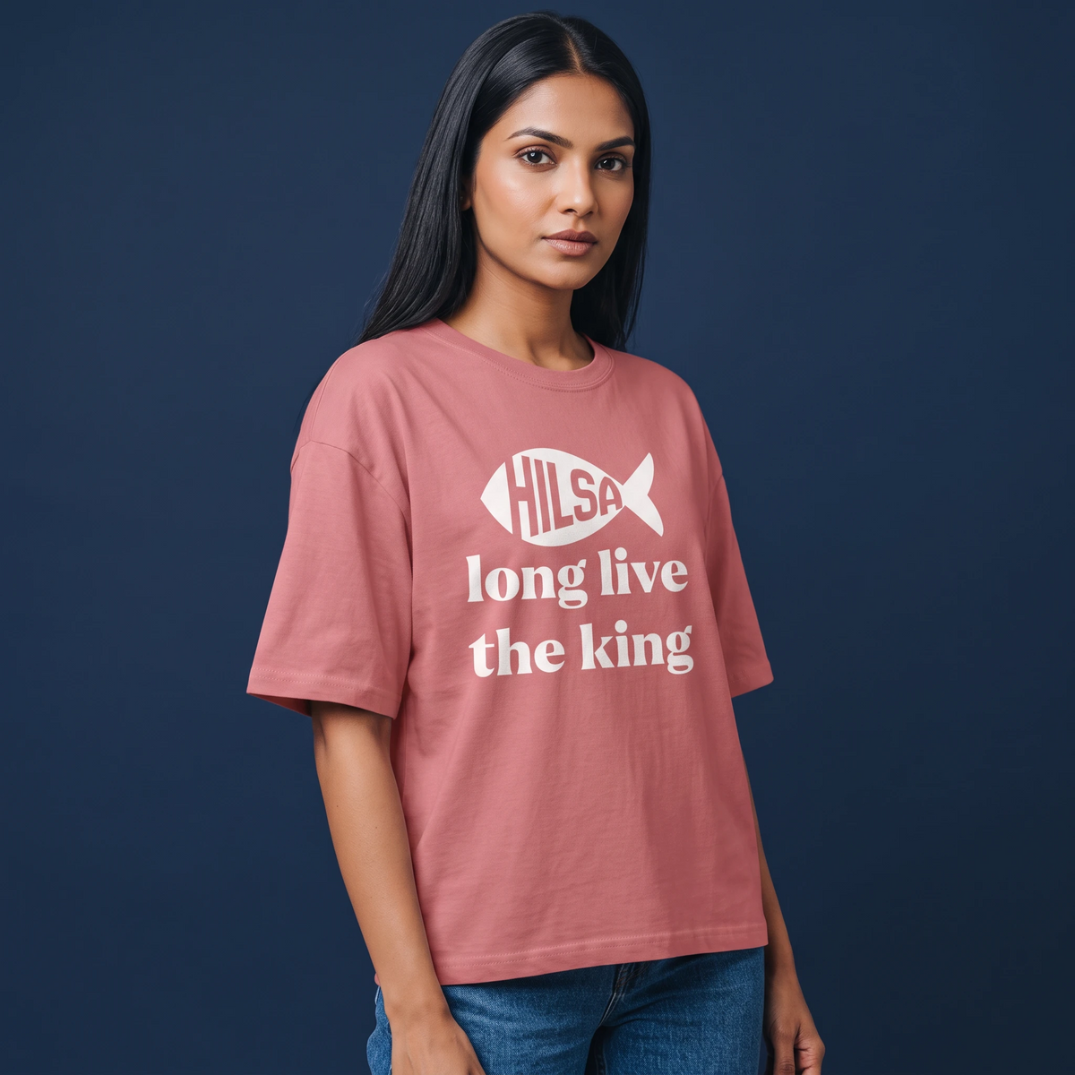 Long Live King Hilsa - Oversized Tee | Unisex Fit
