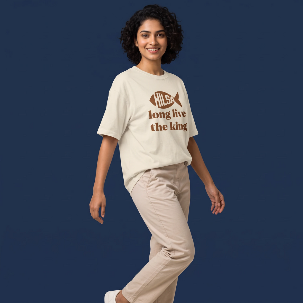 Long Live King Hilsa - Oversized Tee | Unisex Fit