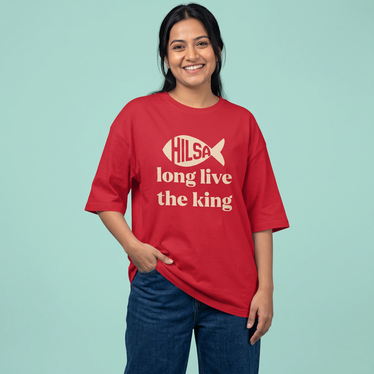 Long Live King Hilsa - Oversized Tee | Unisex Fit